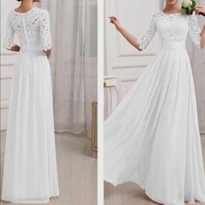 Lace and Sheer Wedding Dress